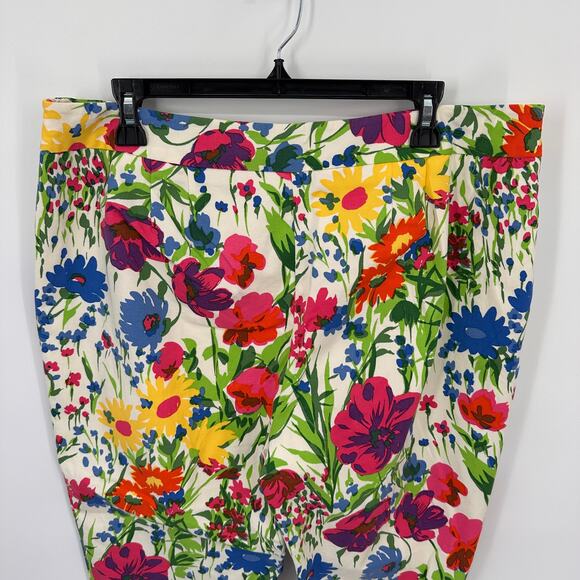 TALBOTS NWT Floral Straight Ankle Pants // 16 Petite - Picture 7 of 11